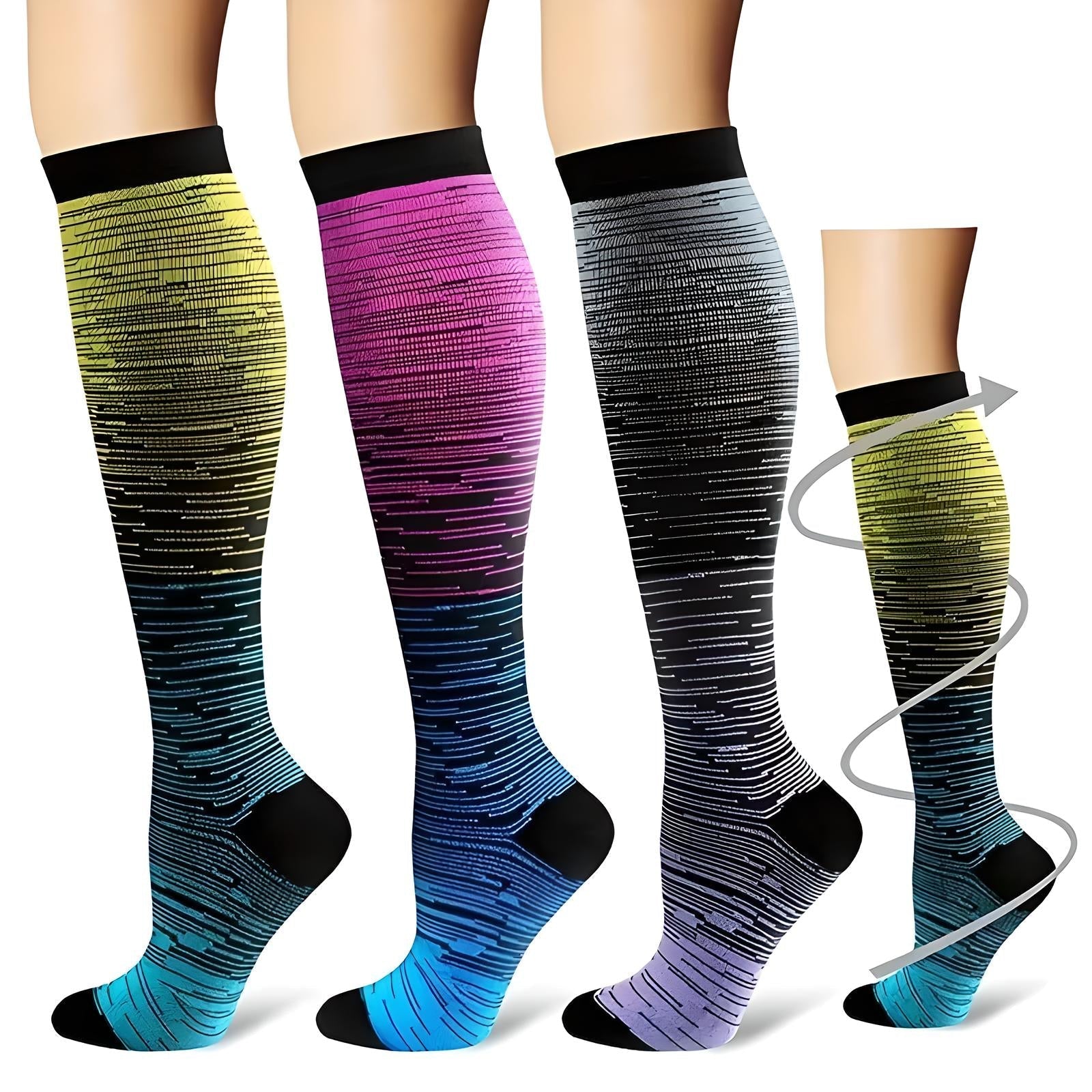 Chaussettes De Compression Unisexes De Voyage