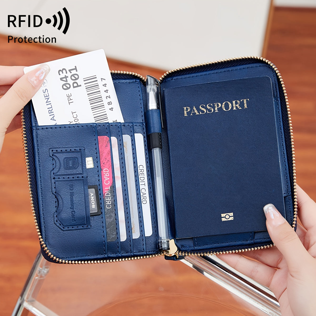 Porte-Passeport RFID Sécurisé À La Mode