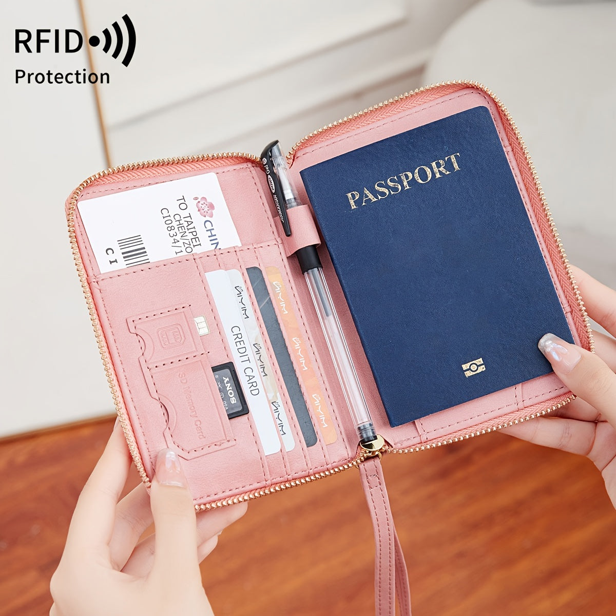 Porte-Passeport RFID Sécurisé À La Mode